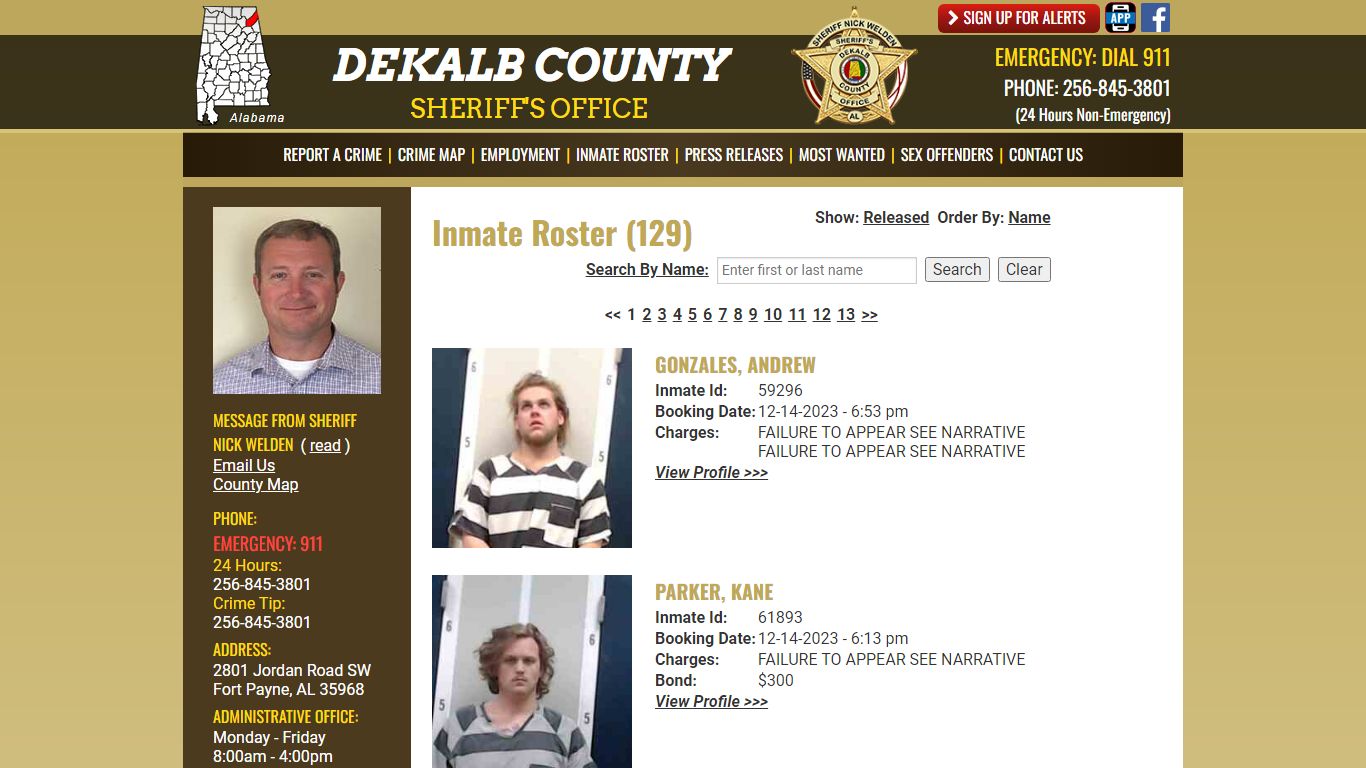 Inmate Roster - Current Inmates Booking Date Descending - DeKalb County ...